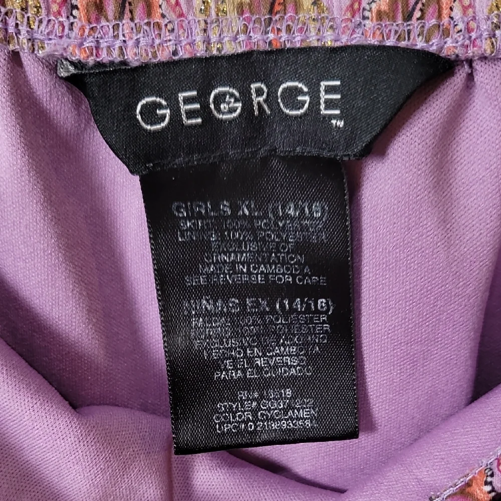 George Purple Tiered Midi Skirt Boho Resort Wear